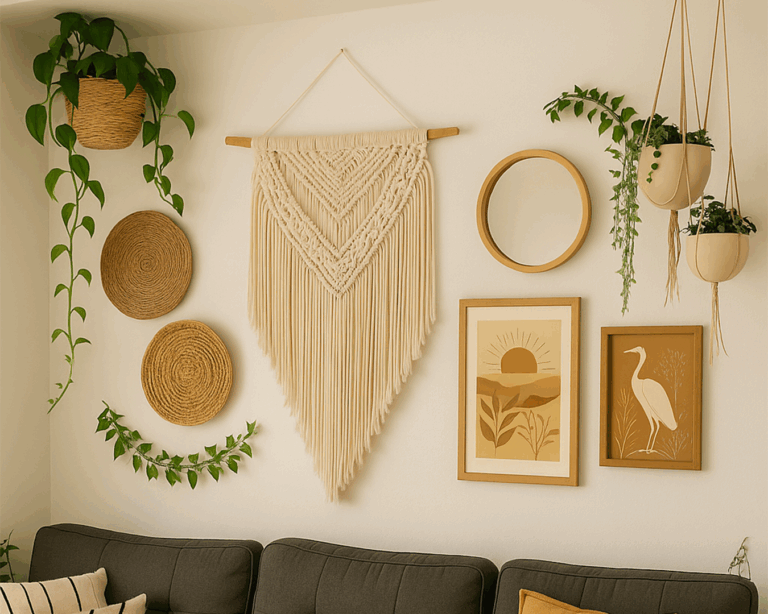 13 Ide Dekorasi Dinding Ruang Tamu Sederhana tapi Menarik